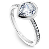 A Noam Carver white gold engagement ring with 28 diamonds.