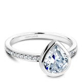 A Noam Carver white gold engagement ring with 28 diamonds.