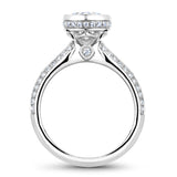 A Noam Carver white gold engagement ring with milgrain detailing and 69 diamonds.