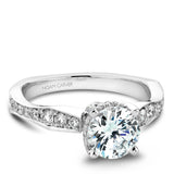 A Noam Carver white gold engagement ring with 64 diamonds.