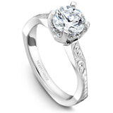 A Noam Carver white gold engagement ring with 12 diamonds.
