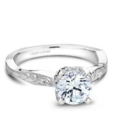 A Noam Carver white gold engagement ring with 12 diamonds.
