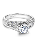 A Noam Carver white gold engagement ring with 54 diamonds on a band.