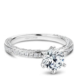 A Noam Carver white gold engagement ring with 106 diamonds.