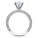 A Noam Carver white gold engagement ring with 106 diamonds.