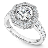 A Noam Carver white gold engagement ring with 34 diamonds.