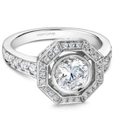 A Noam Carver white gold engagement ring with 34 diamonds.