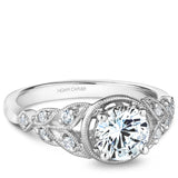 A Noam Carver white gold engagement ring with 10 diamonds.