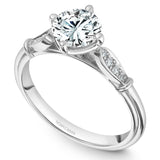 A Noam Carver white gold engagement ring with 8 diamonds.