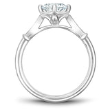 A Noam Carver white gold engagement ring with 8 diamonds.