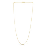 14K Gold 1.1mm Diamond Cut Cable Chain