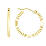 14K Gold 2x20mm Hoops