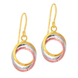 14K Gold Open Circle Dangle Earring