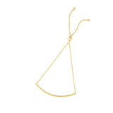 14K Gold Curved Bar Friendship Bracelet