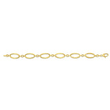 14K Gold Polished Three Plus One Oval Link Chain