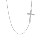 14K Gold Flat Cross Necklace