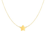 14K Gold Polished Star Necklace