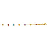 14K Gold Semi-Precious Anklet