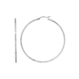 Sterling Silver Diamond Cut/ Textured Earring 