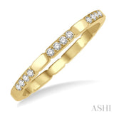 1/10 Ctw Round Cut Diamond Block Stackable Ring in 14K Yellow Gold