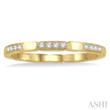 1/10 Ctw Round Cut Diamond Block Stackable Ring in 14K Yellow Gold