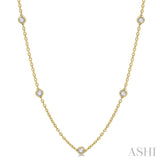 1 1/2 Ctw Round Cut Diamond Fashion Necklace in 14K Yellow Gold