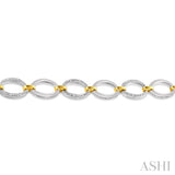 1/20 Ctw Round Cut Diamond Bracelet in Sterling Silver