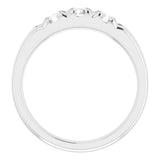 14K White 5/8 CTW Natural Diamond Anniversary Band