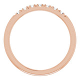 14K Rose 1/5 CTW Lab-Grown Diamond French-Set Anniversary Band