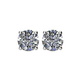 14K White Gold 1 1/2 CTW Natural White Diamond Earrings