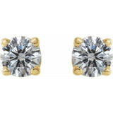 14K Yellow Gold 1/4 CTW Natural White Diamond Earrings
