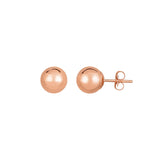 14K Gold Polished 8mm Post Earring