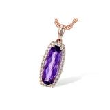 14KT Gold Amethyst Necklace