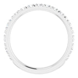 14K White 3/4 CTW Natural Diamond French-Set Anniversary Band