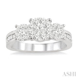 1 Ctw Lovebright Round Cut Diamond Ring in 14K White Gold