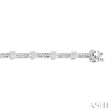 1 3/4 Ctw Lovebright Round Cut Diamond Bar Tennis Bracelet in 14K White Gold