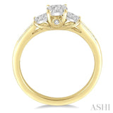 1/3 Ctw Lovebright Round Cut Diamond Ring in 14K Yellow and White Gold