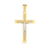 14K Two-tone Cross Pendant