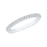 Round Diamond Euro Shank Wedding Band In 14K White Gold