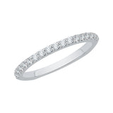 Euro shank Diamond Half Eternity Wedding Band in 14K White Gold