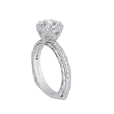 Euro Shank Diamond Engagement Ring in 14K White Gold (Semi-Mount)