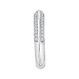 Round Diamond Half-Eternity Wedding Band In 14K White Gold