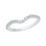 Round Diamond Half-Eternity Wedding Band in 14K White Gold