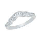 Round Diamond Wedding Band in 14K White Gold