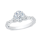 Round Diamond Engagement Ring in 14K White Gold (Semi-Mount)