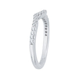 Half-Eternity Round Diamond Wedding band in 14K White Gold