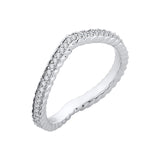 Round Diamond Wedding Band in 14K White Gold