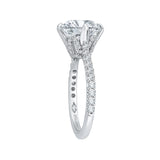 Round Diamond Engagement Ring in 18K White Gold (Semi-Mount)