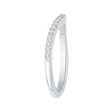 Round Diamond Wedding Band in 14K White Gold