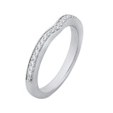 Half-Eternity Round Diamond Wedding Band in 14K White Gold